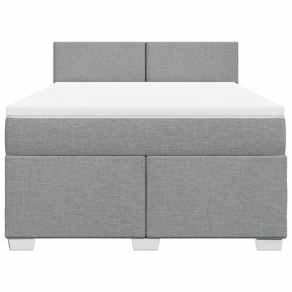 Giroletto a Molle con Materasso Grigio Chiaro160x200 cm Tessuto | homemem39