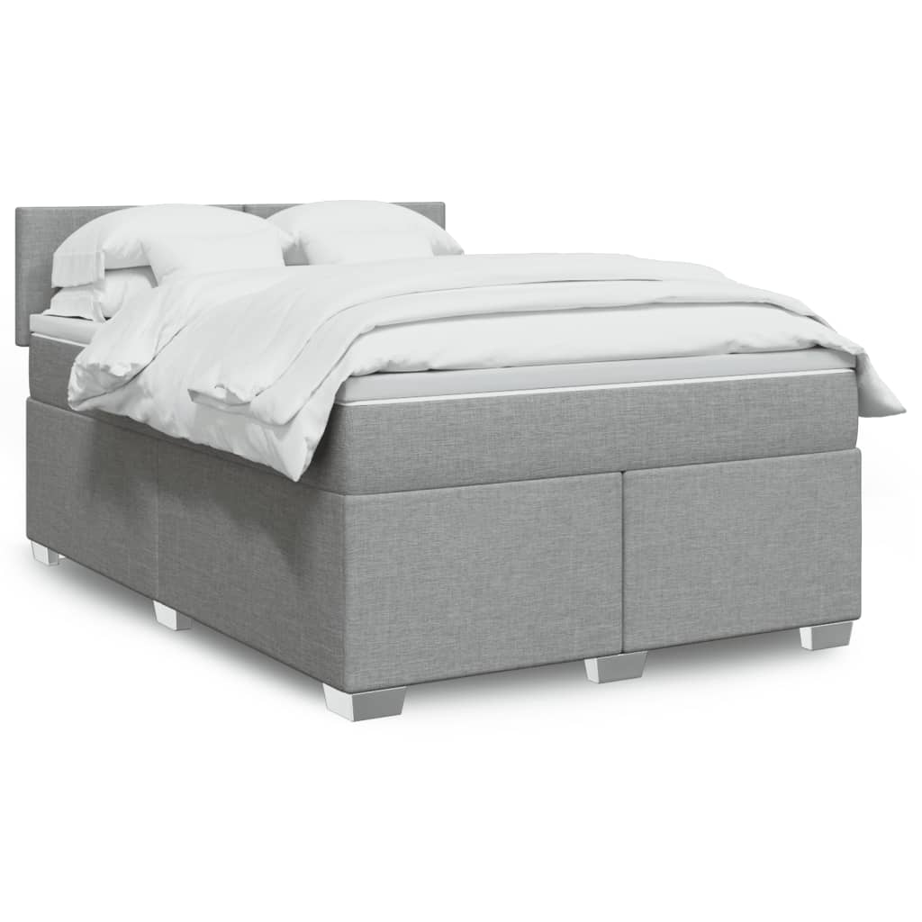 Giroletto a Molle con Materasso Grigio Chiaro160x200 cm Tessuto | homemem39