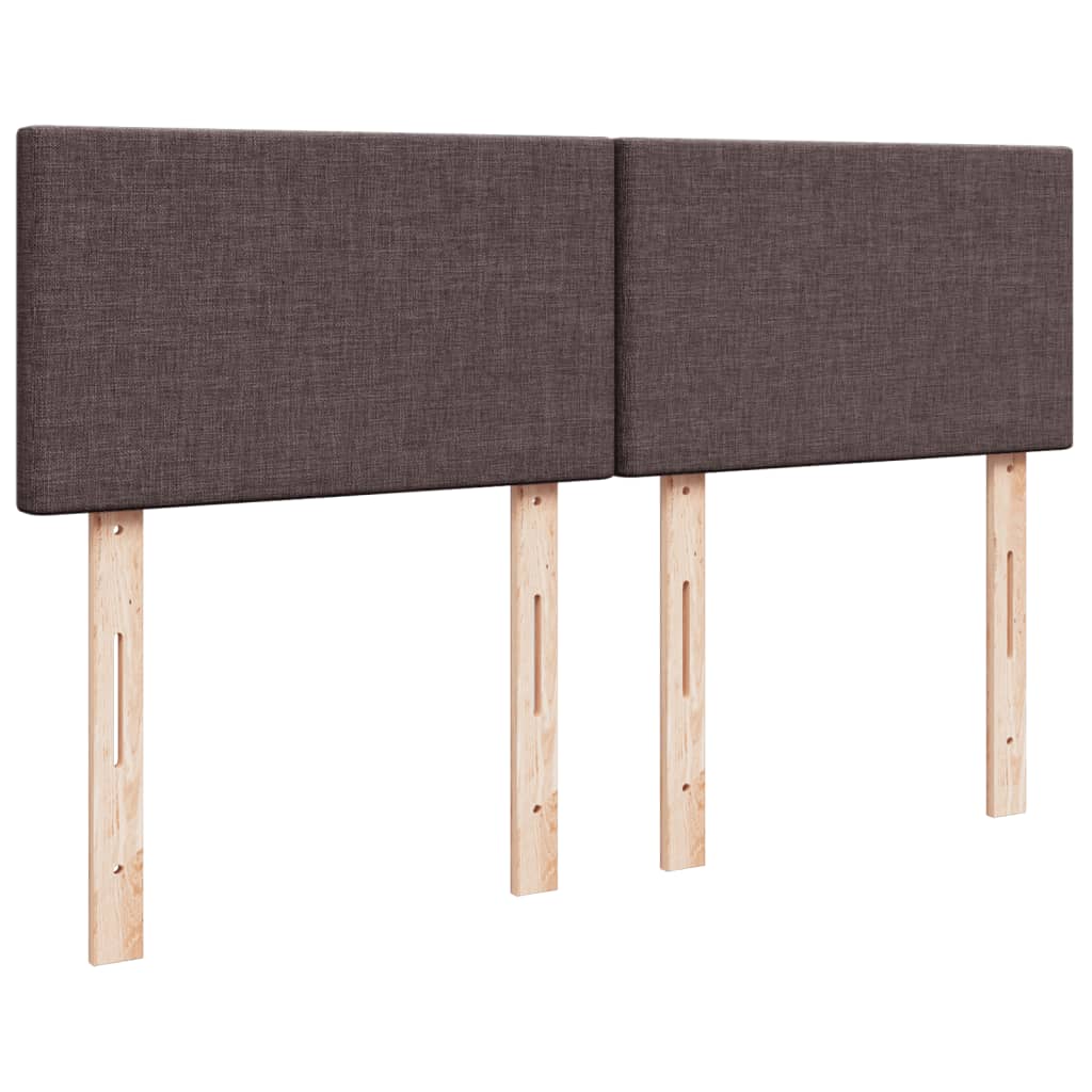 Giroletto a Molle con Materasso Marrone Scuro 160x200cm Tessuto | homemem39