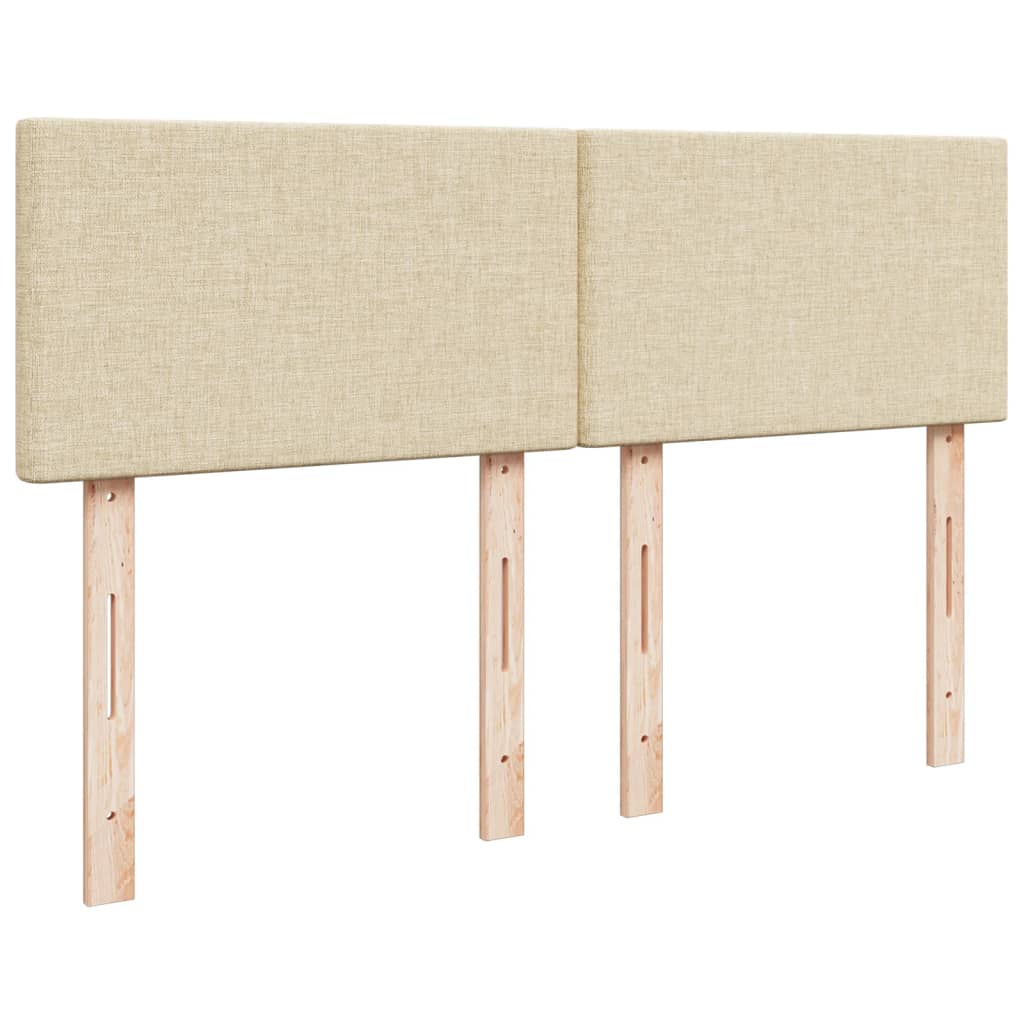 Giroletto a Molle con Materasso Crema 160x200 cm in Tessuto | homemem39