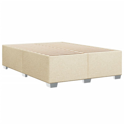 Giroletto a Molle con Materasso Crema 160x200 cm in Tessuto | homemem39