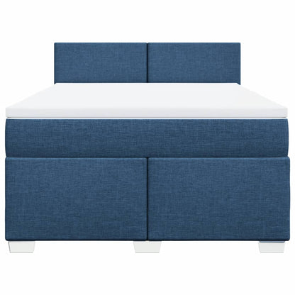 Giroletto a Molle con Materasso Blu 160x200 cm in Tessuto