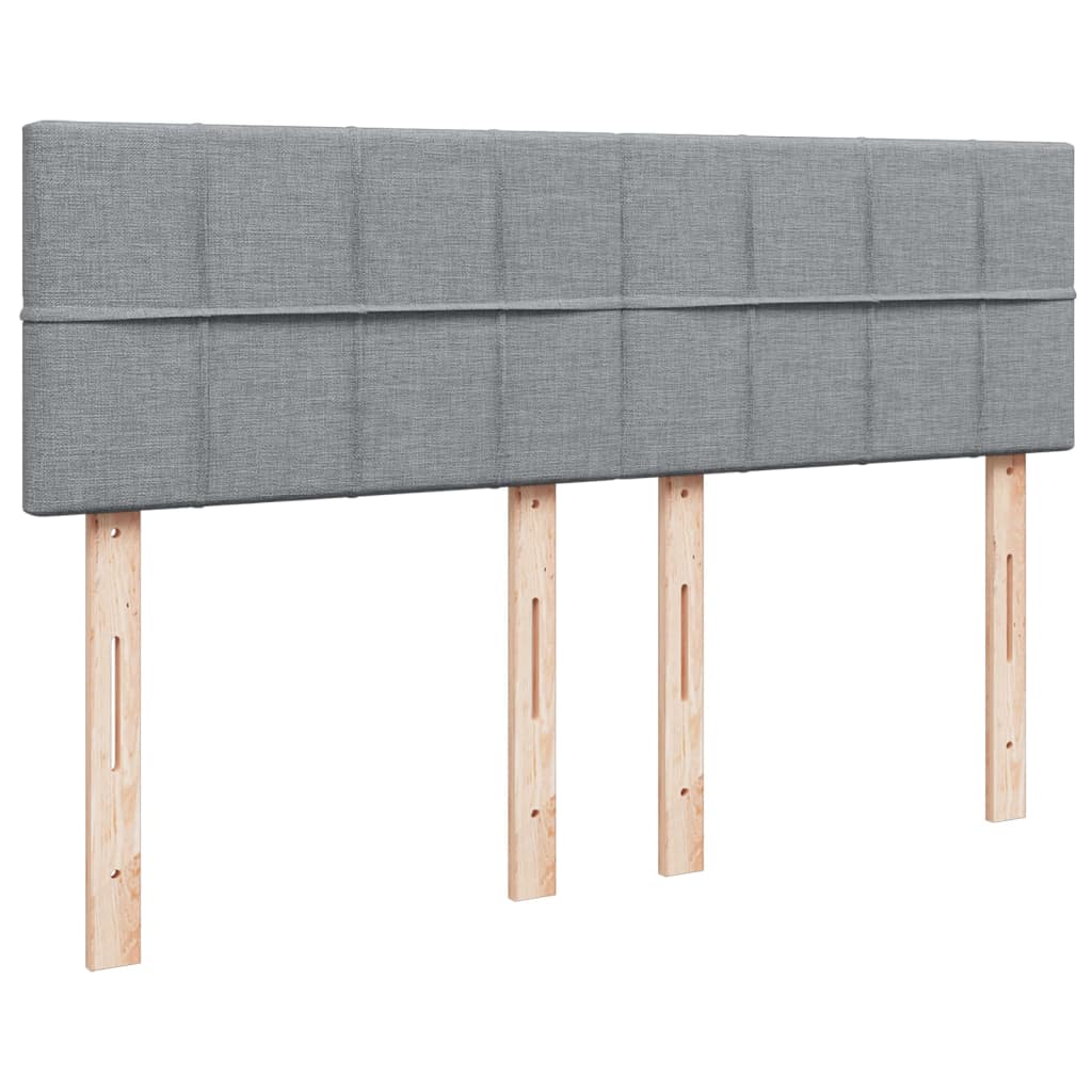 Giroletto a Molle con Materasso Grigio Chiaro160x200 cm Tessuto - homemem39