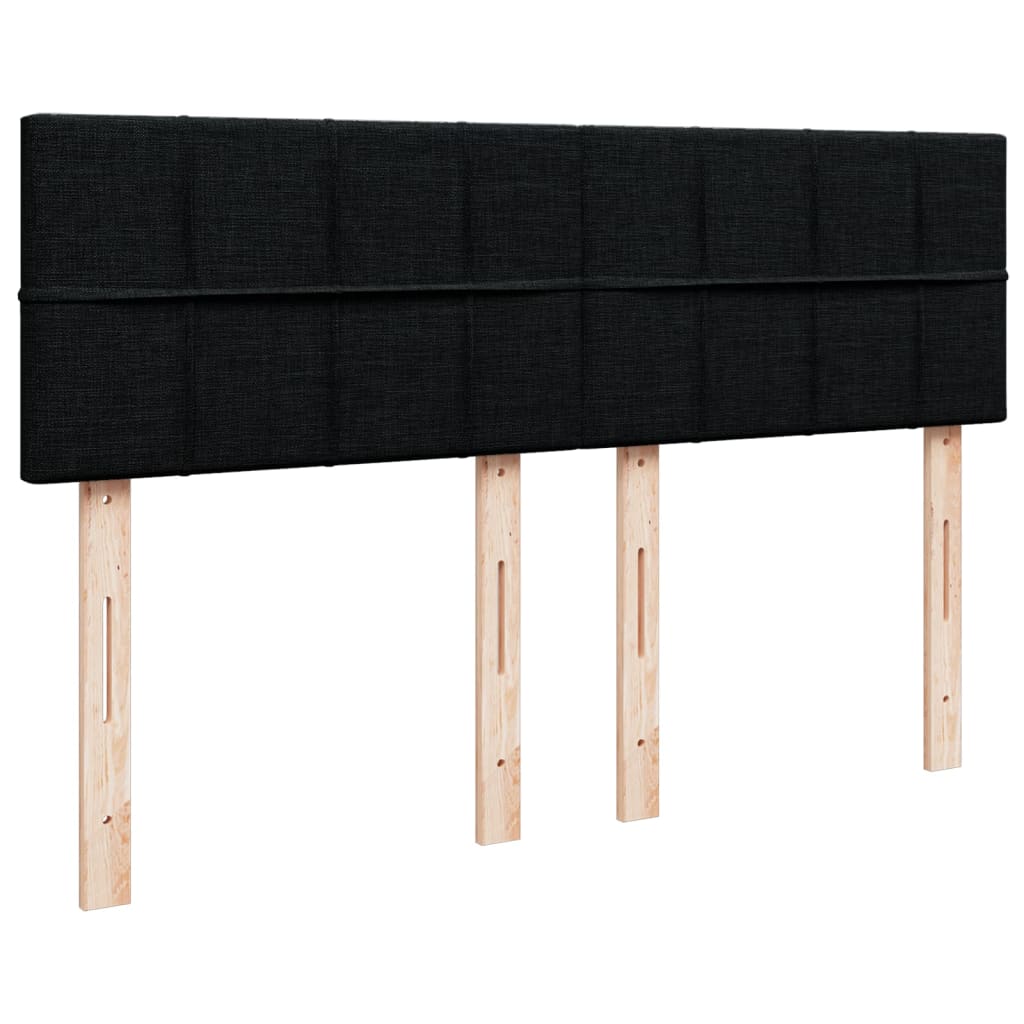 Giroletto a Molle con Materasso Nero 160x200 cm in Tessuto | homemem39
