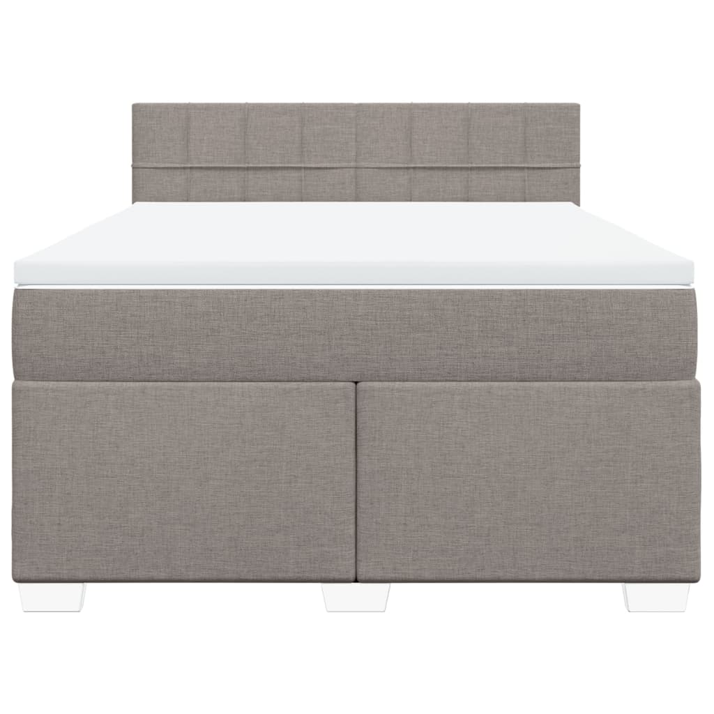 Giroletto a Molle con Materasso Tortora 160x200 cm in Tessuto