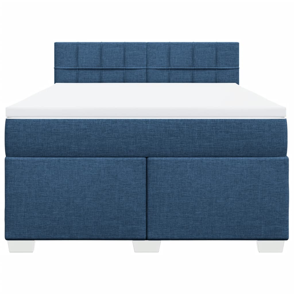 Giroletto a Molle con Materasso Blu 160x200 cm in Tessuto | homemem39