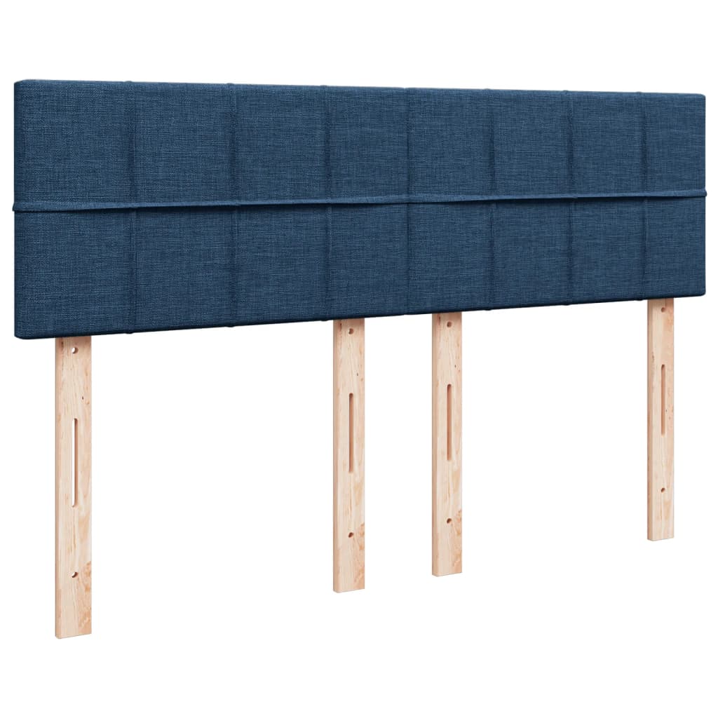 Giroletto a Molle con Materasso Blu 160x200 cm in Tessuto | homemem39