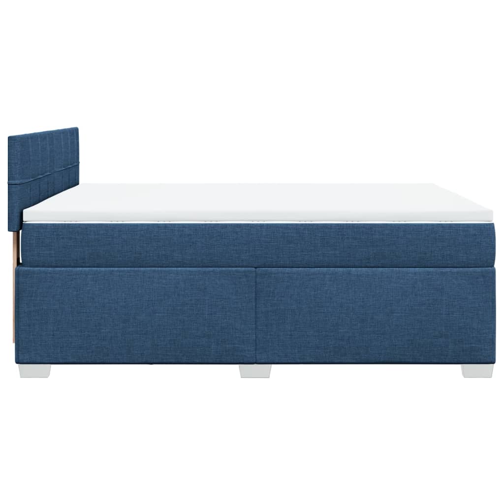 Giroletto a Molle con Materasso Blu 160x200 cm in Tessuto | homemem39