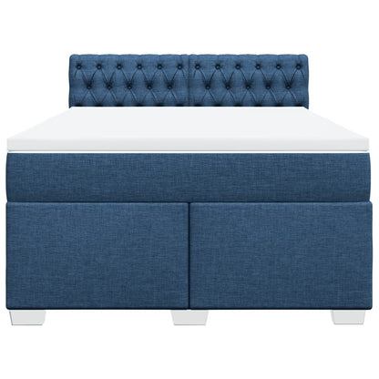 Giroletto a Molle con Materasso Blu 160x200 cm in Tessuto