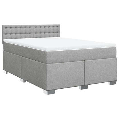 Giroletto a Molle con Materasso Grigio Chiaro 160x200cm Tessuto | homemem39