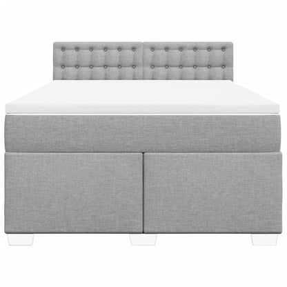 Giroletto a Molle con Materasso Grigio Chiaro 160x200cm Tessuto | homemem39