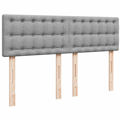 Giroletto a Molle con Materasso Grigio Chiaro 160x200cm Tessuto | homemem39