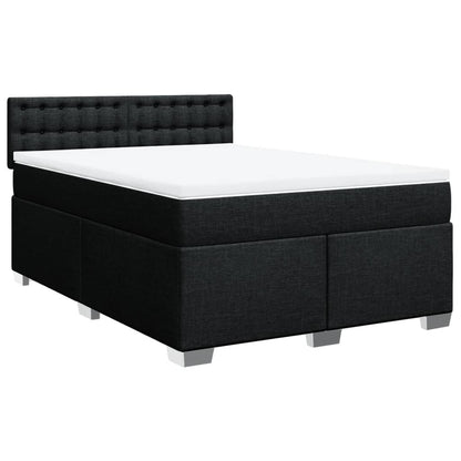 Giroletto a Molle con Materasso Nero 160x200 cm in Tessuto | homemem39