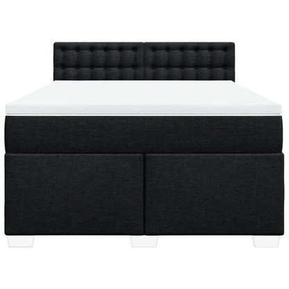 Giroletto a Molle con Materasso Nero 160x200 cm in Tessuto | homemem39