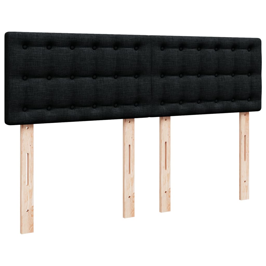 Giroletto a Molle con Materasso Nero 160x200 cm in Tessuto | homemem39