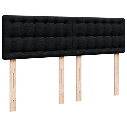 Giroletto a Molle con Materasso Nero 160x200 cm in Tessuto | homemem39