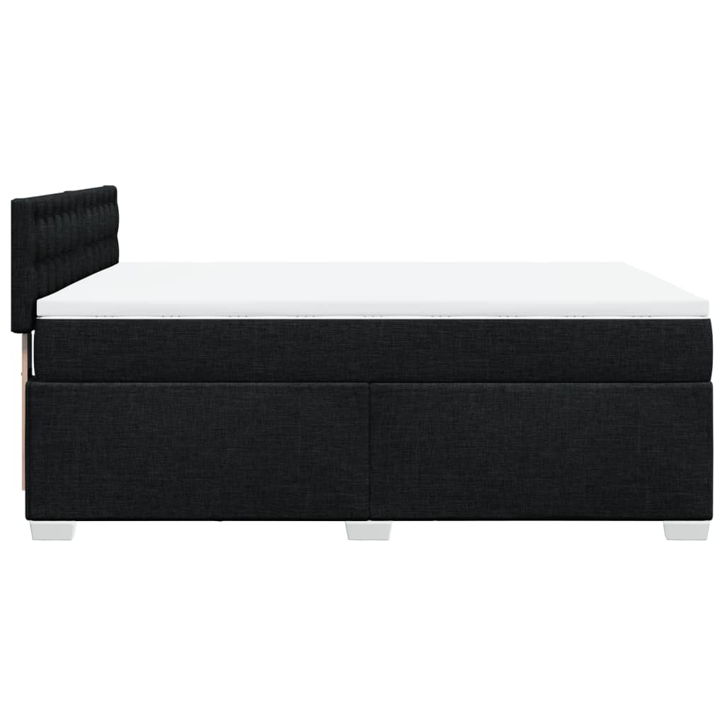 Giroletto a Molle con Materasso Nero 160x200 cm in Tessuto | homemem39
