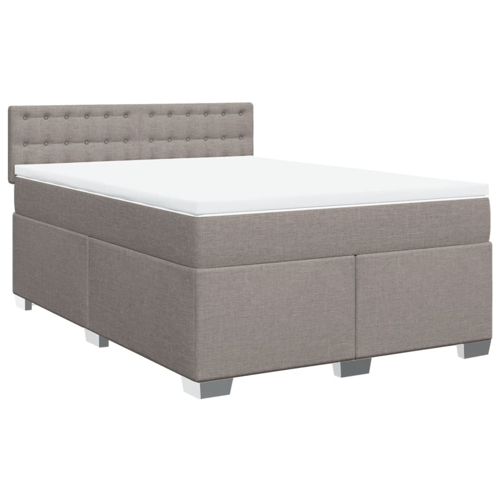 Giroletto a Molle con Materasso Tortora 160x200 cm in Tessuto | homemem39
