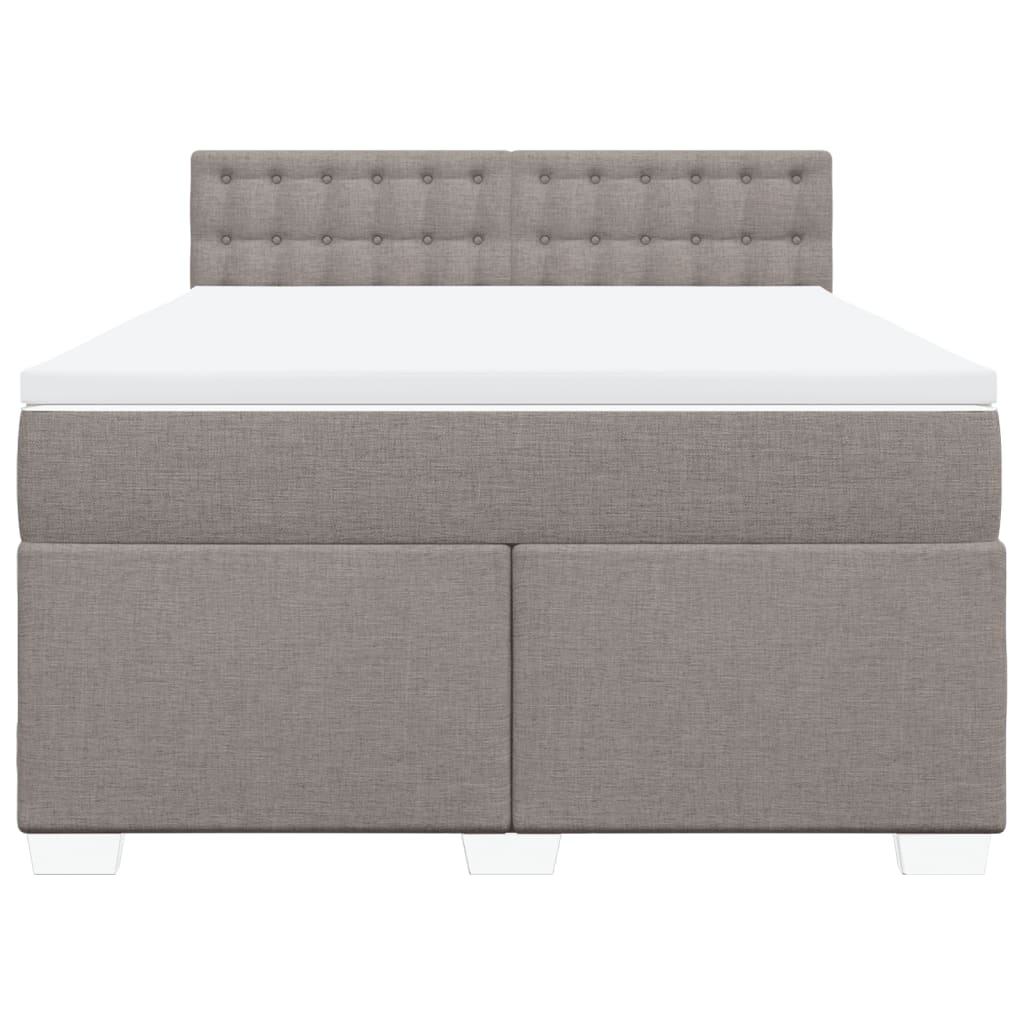 Giroletto a Molle con Materasso Tortora 160x200 cm in Tessuto | homemem39