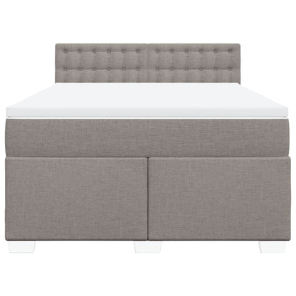 Giroletto a Molle con Materasso Tortora 160x200 cm in Tessuto | homemem39