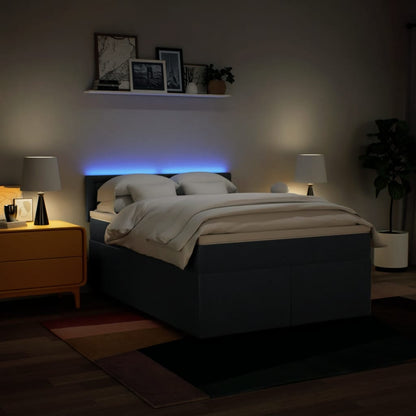 Giroletto a Molle con Materasso Blu 160x200 cm in Tessuto | homemem39
