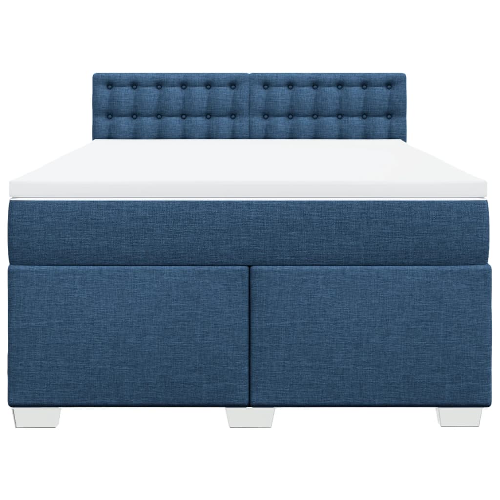 Giroletto a Molle con Materasso Blu 160x200 cm in Tessuto | homemem39