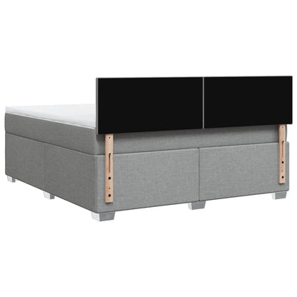 Giroletto a Molle con Materasso Grigio Chiaro180x200 cm Tessuto