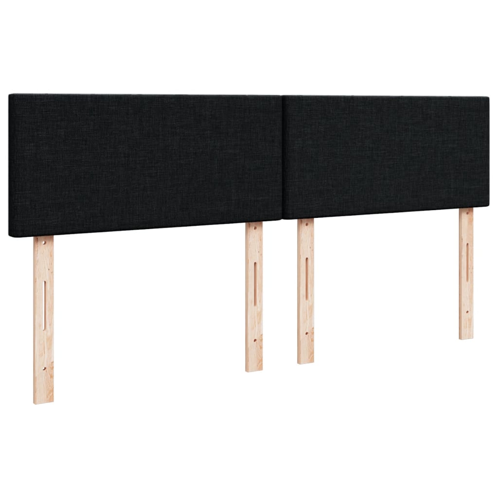 Giroletto a Molle con Materasso Nero 180x200 cm in Tessuto