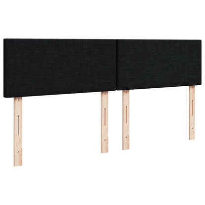 Giroletto a Molle con Materasso Nero 180x200 cm in Tessuto