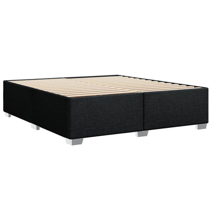 Giroletto a Molle con Materasso Nero 180x200 cm in Tessuto
