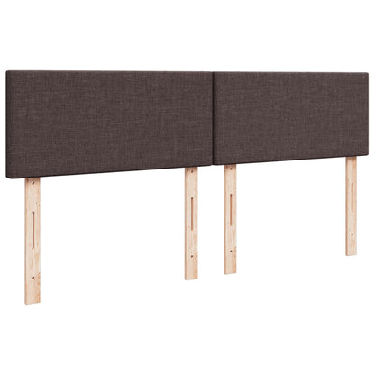 Giroletto a Molle con Materasso Marrone Scuro 180x200cm Tessuto