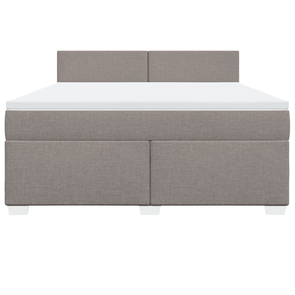 Giroletto a Molle con Materasso Tortora 180x200 cm in Tessuto | homemem39