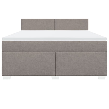 Giroletto a Molle con Materasso Tortora 180x200 cm in Tessuto