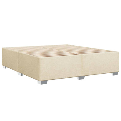 Giroletto a Molle con Materasso Crema 180x200 cm in Tessuto