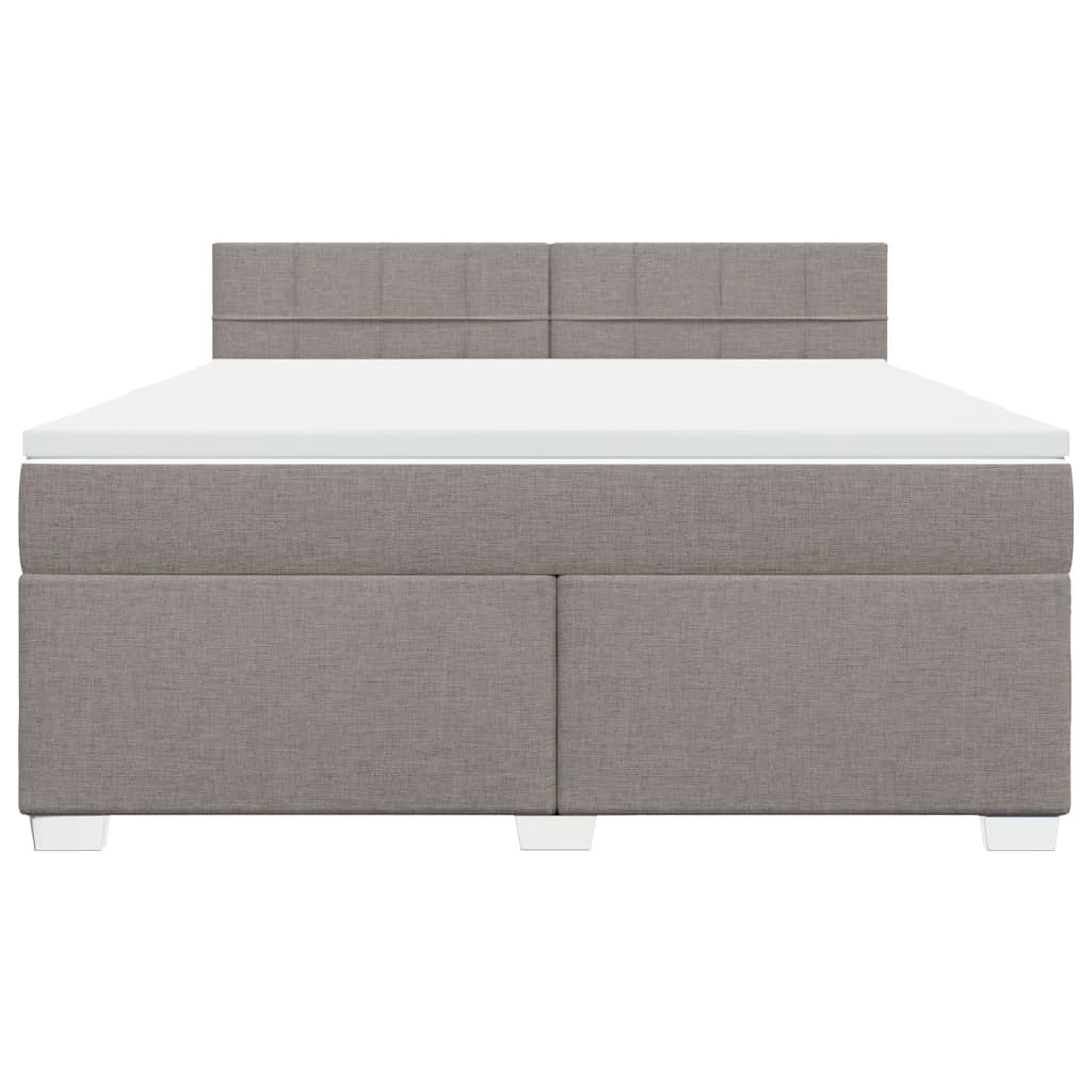 Giroletto a Molle con Materasso Tortora 180x200 cm in Tessuto | homemem39