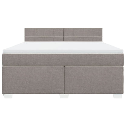 Giroletto a Molle con Materasso Tortora 180x200 cm in Tessuto | homemem39