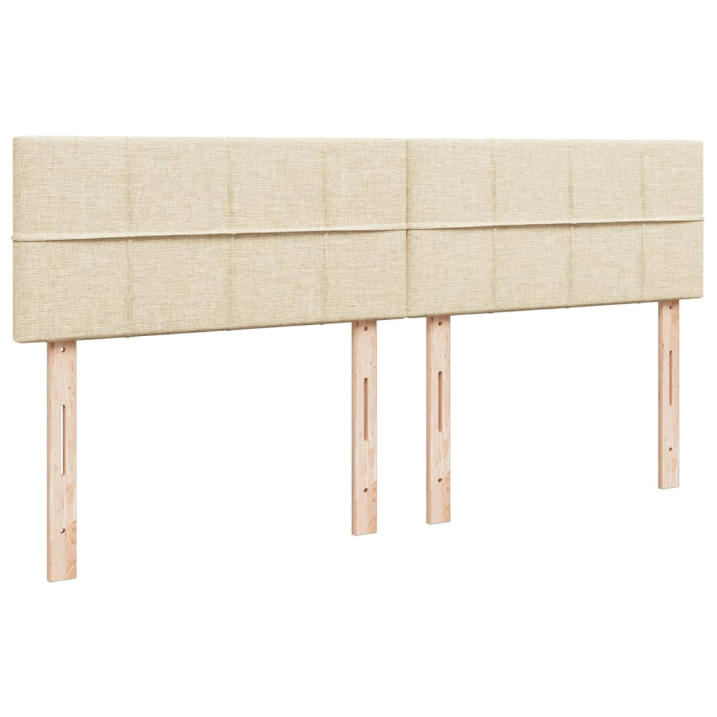 Giroletto a Molle con Materasso Crema 180x200 cm in Tessuto - homemem39