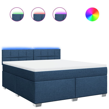 Giroletto a Molle con Materasso Blu 180x200 cm in Tessuto | homemem39