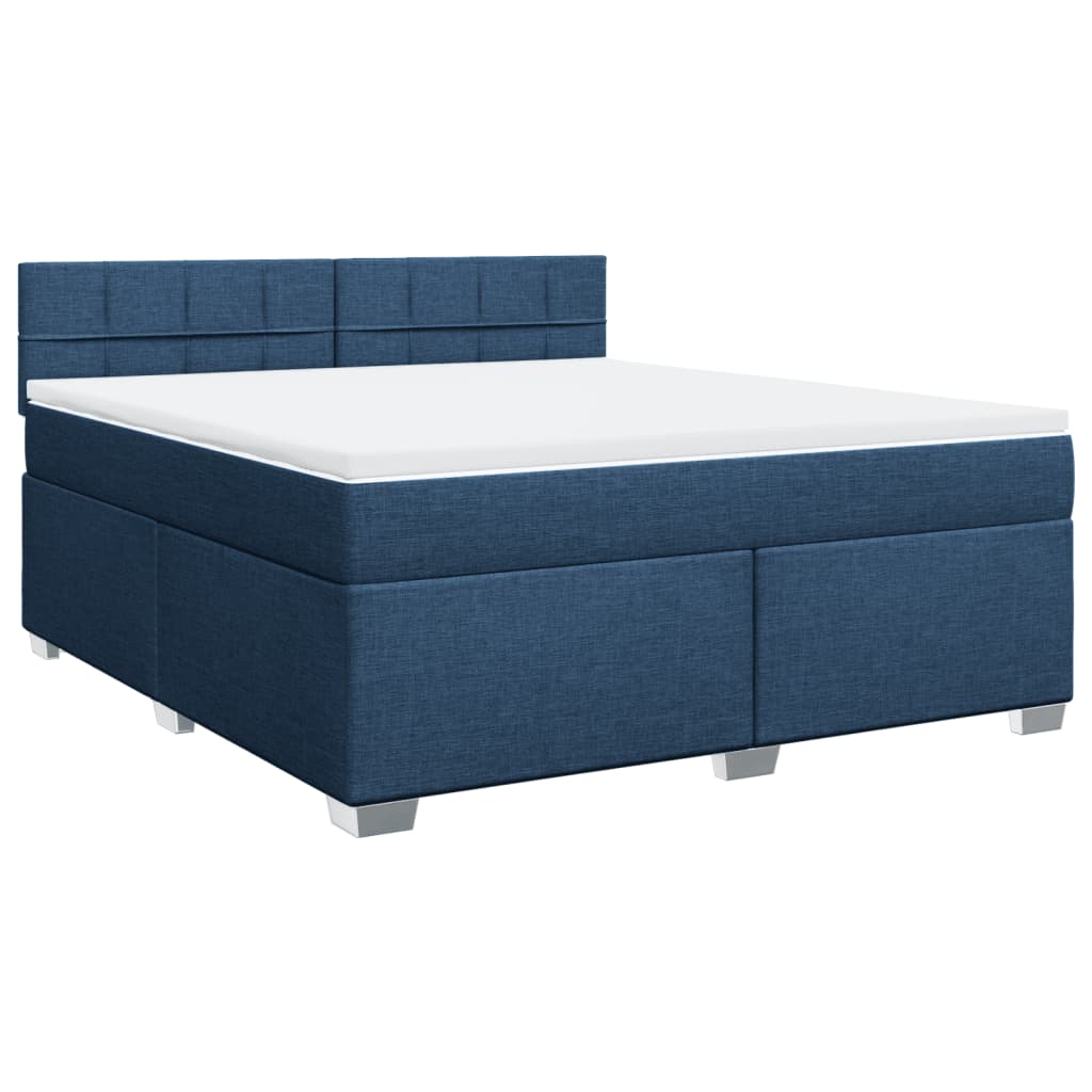 Giroletto a Molle con Materasso Blu 180x200 cm in Tessuto | homemem39