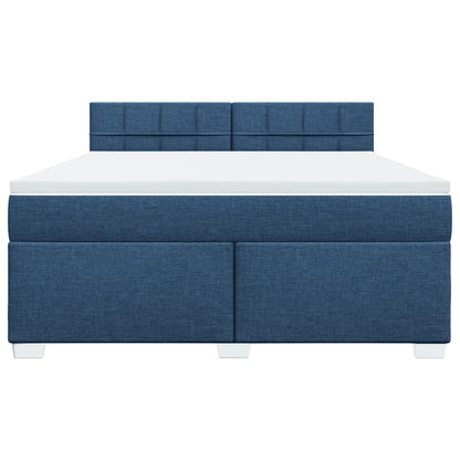 Giroletto a Molle con Materasso Blu 180x200 cm in Tessuto | homemem39