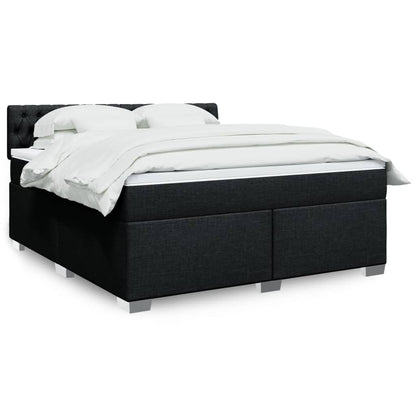Giroletto a Molle con Materasso Nero 180x200 cm in Tessuto | homemem39