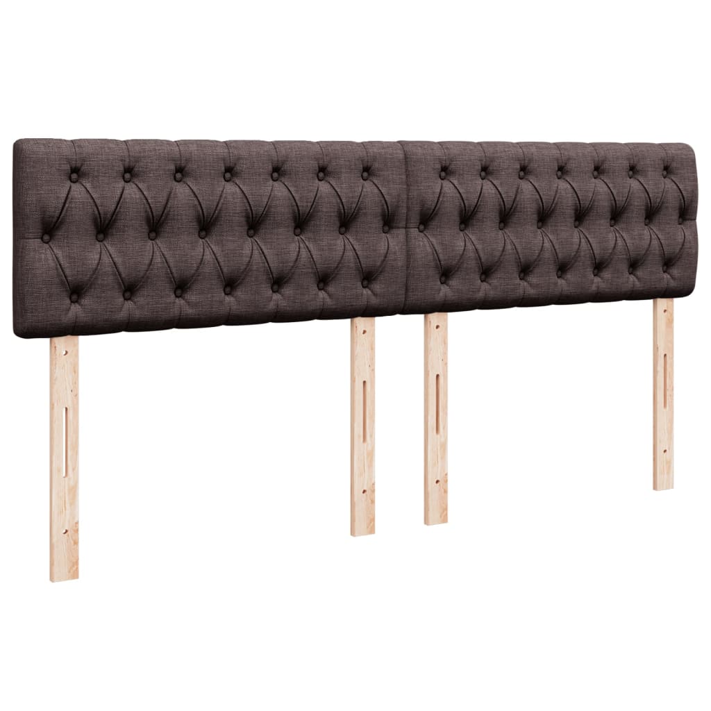 Giroletto a Molle con Materasso Marrone Scuro 180x200cm Tessuto