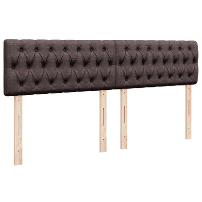 Giroletto a Molle con Materasso Marrone Scuro 180x200cm Tessuto