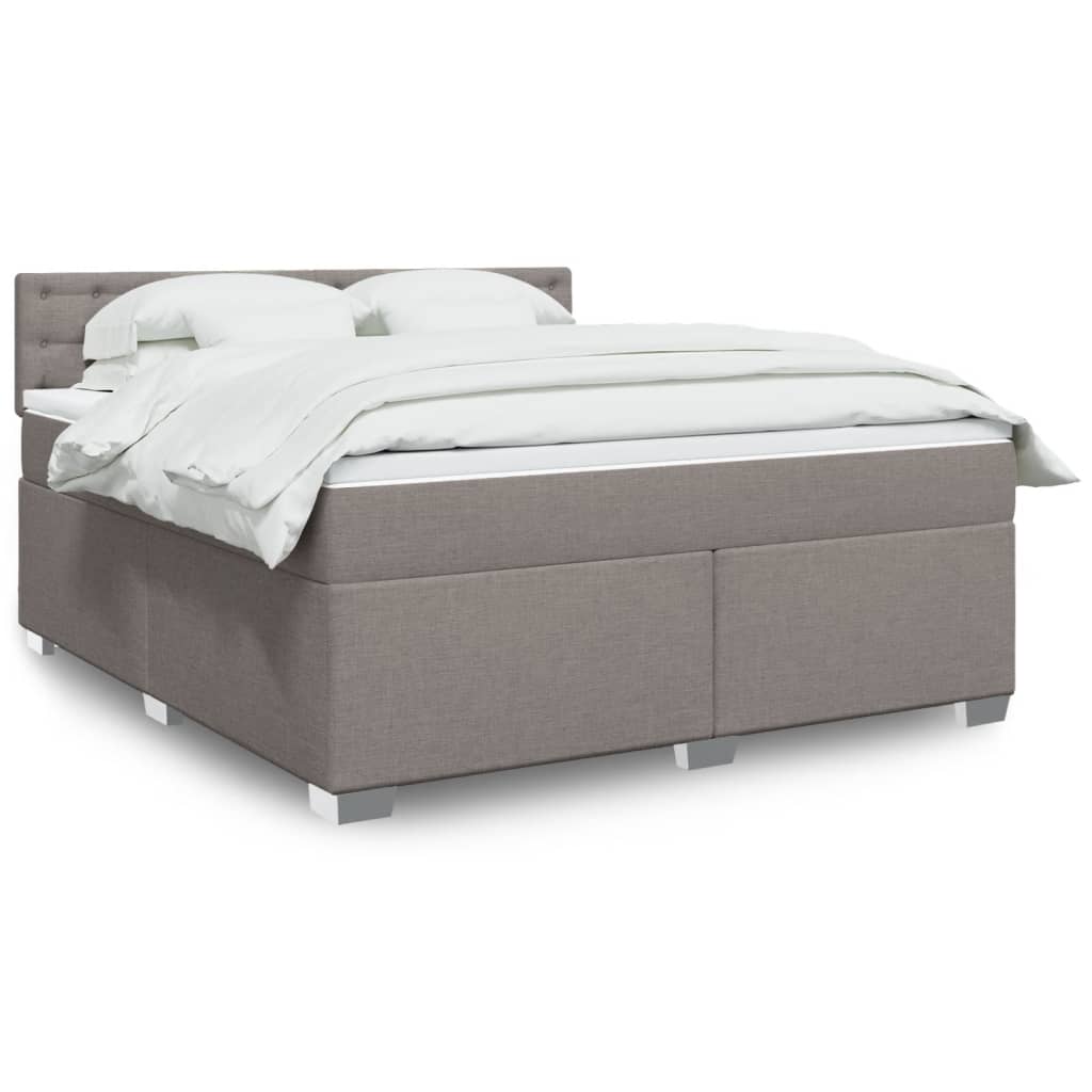 Giroletto a Molle con Materasso Tortora 180x200 cm in Tessuto | homemem39