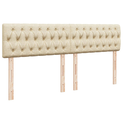 Giroletto a Molle con Materasso Crema 180x200 cm in Tessuto | homemem39