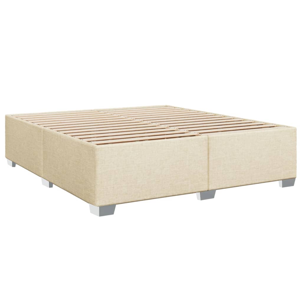 Giroletto a Molle con Materasso Crema 180x200 cm in Tessuto | homemem39