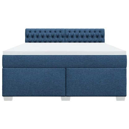 Giroletto a Molle con Materasso Blu 180x200 cm in Tessuto | homemem39