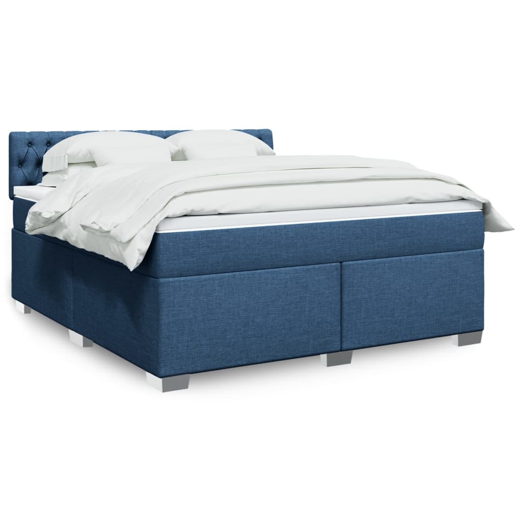 Giroletto a Molle con Materasso Blu 180x200 cm in Tessuto | homemem39