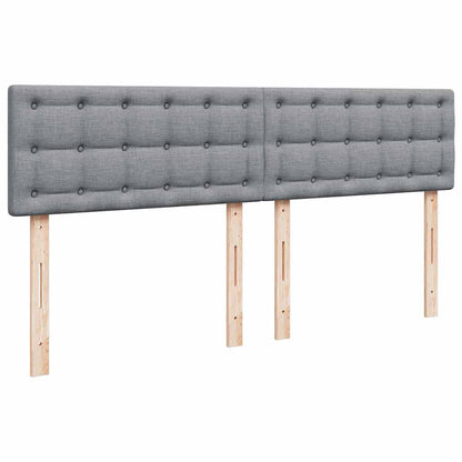 Giroletto a Molle con Materasso Grigio Chiaro180x200 cm Tessuto