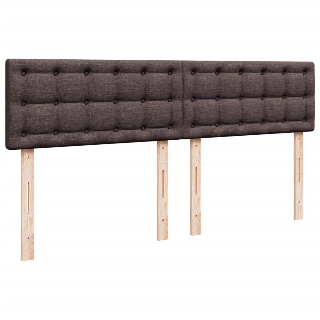 Giroletto a Molle con Materasso Marrone Scuro 180x200cm Tessuto